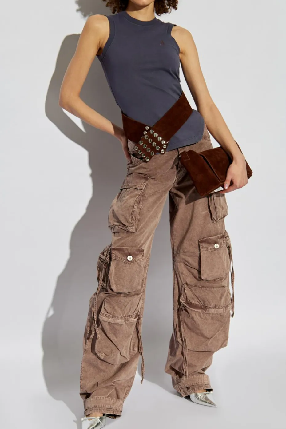 The Attico BROWN Jeans with pockets