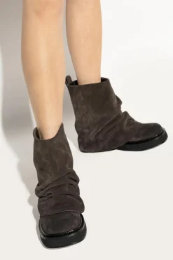 The Attico BROWN Leather ankle boots ‘Mini Robin’