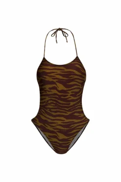 The Attico BROWN One-piece swimsuit collection 'Estate Meravigliosa'