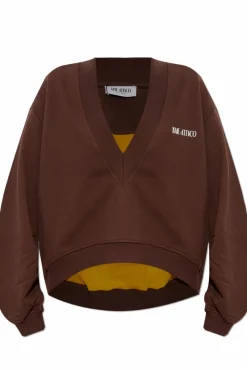 The Attico BROWN Sweatshirt with logo