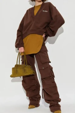 The Attico BROWN Sweatshirt with logo