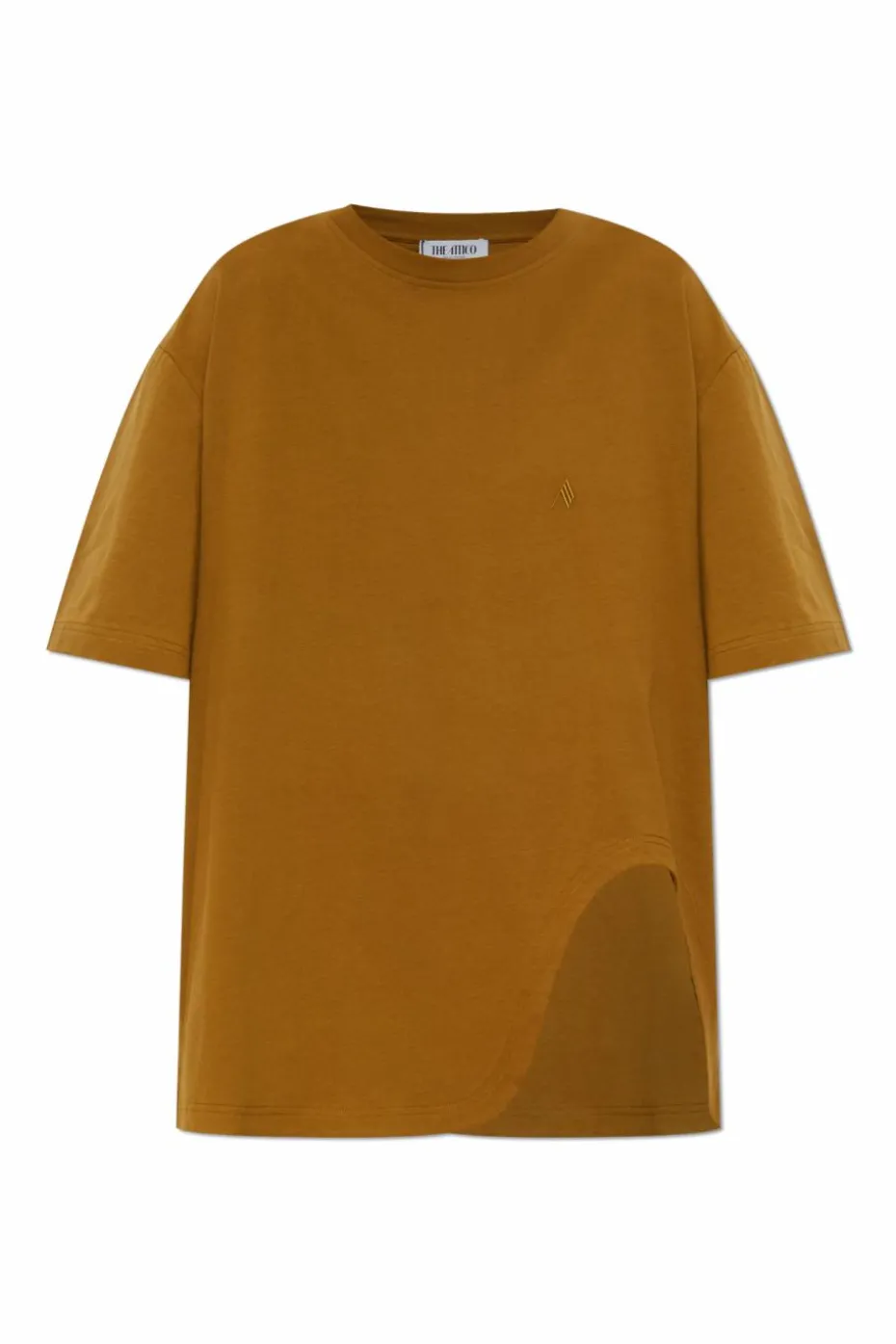 The Attico BROWN T-shirt with logo
