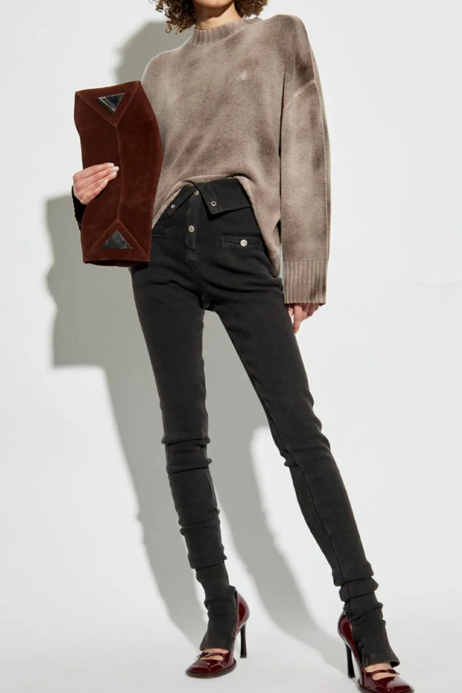 The Attico BROWN Wool sweater
