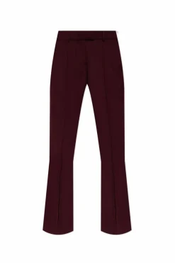The Attico BURGUNDY Creased trousers