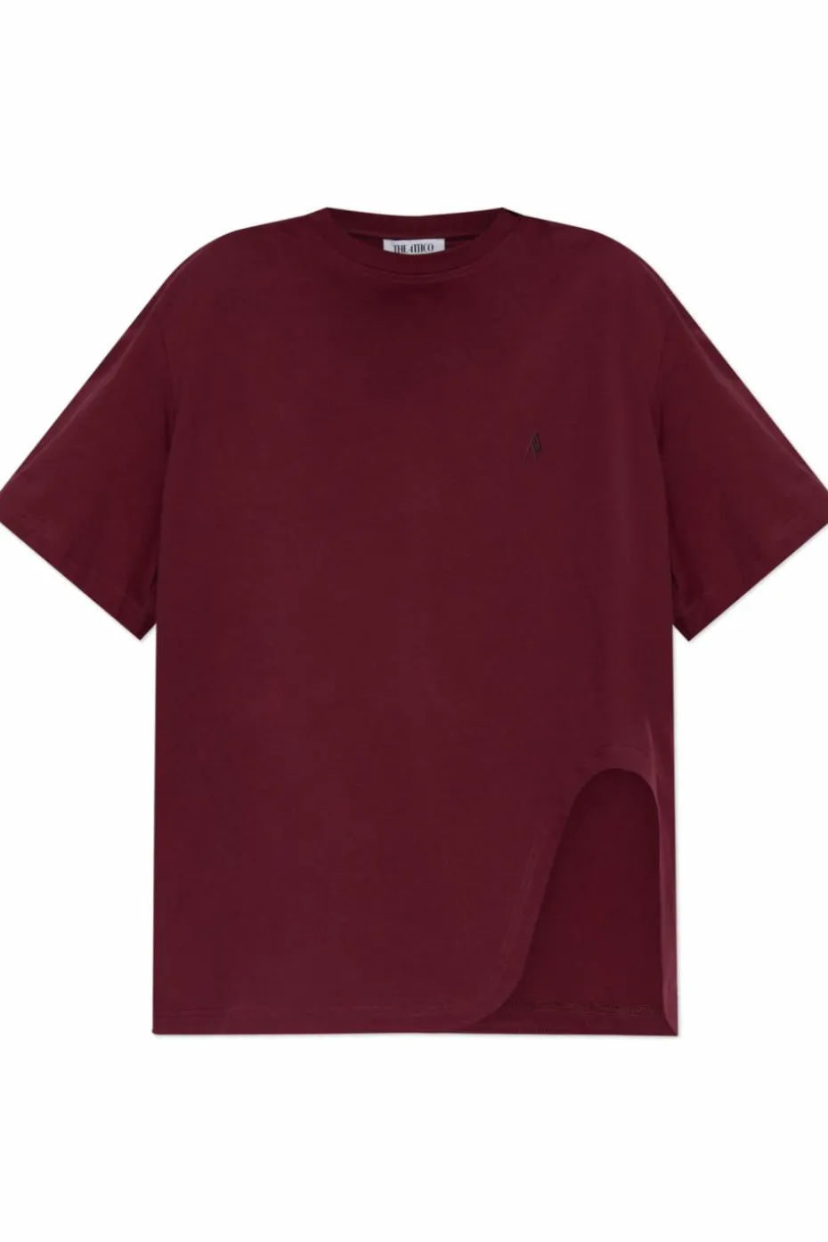 The Attico BURGUNDY T-shirt with logo