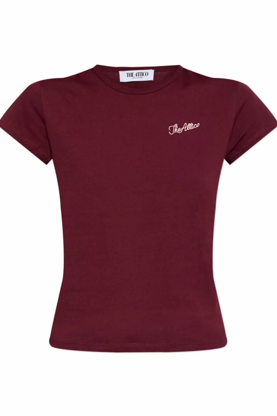 The Attico BURGUNDY T-shirt with logo