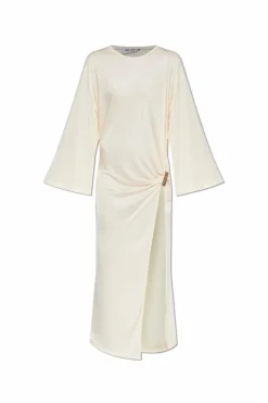 The Attico cream Draped dress