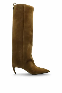 The Attico GREEN Leather boots "Lea"