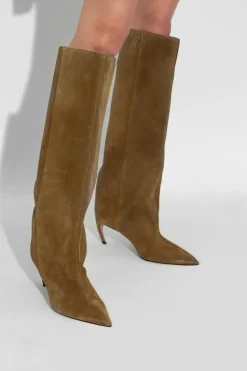 The Attico GREEN Leather boots "Lea"