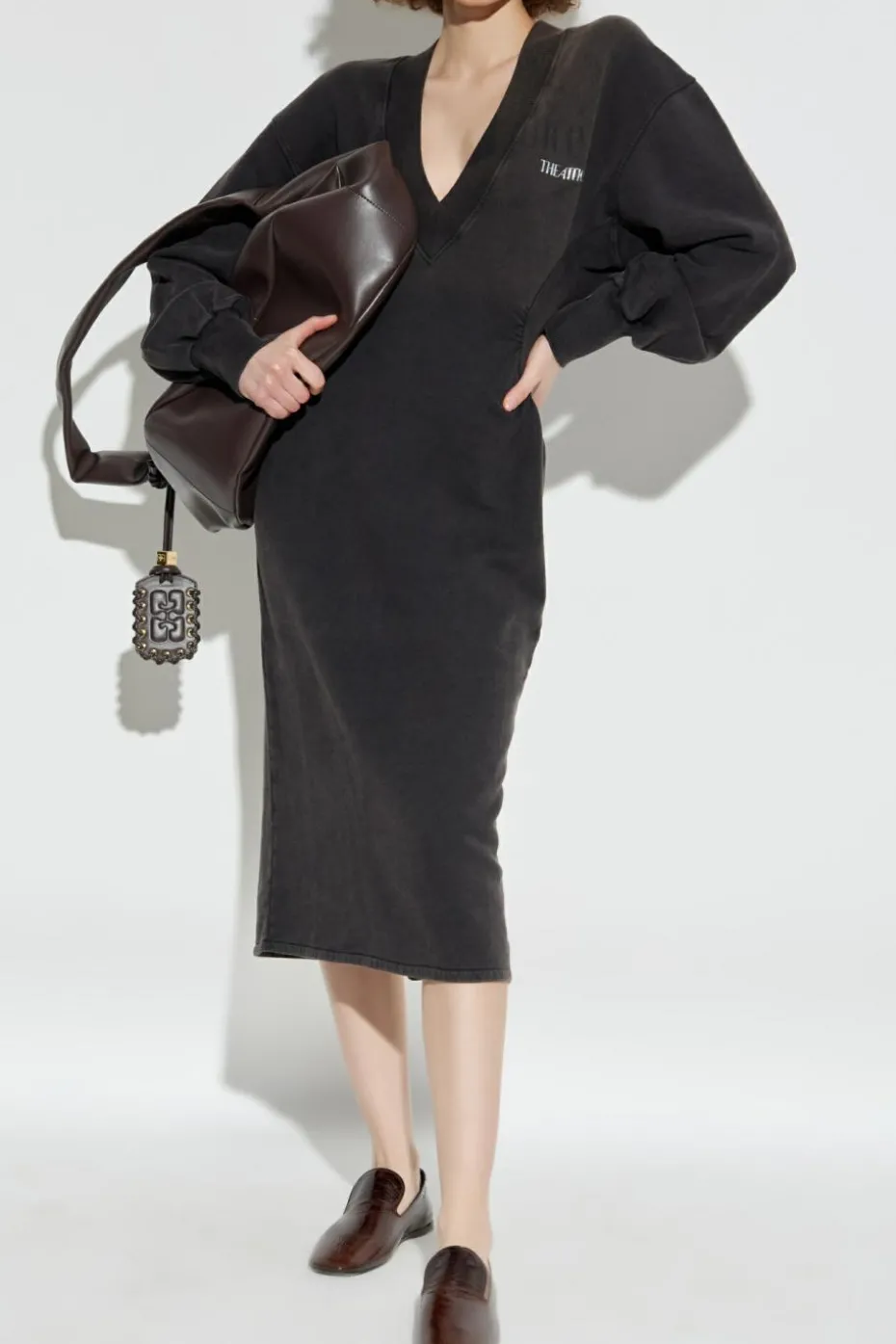 The Attico GREY Dress with logo