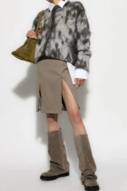 The Attico GREY Sweater with mohair finish