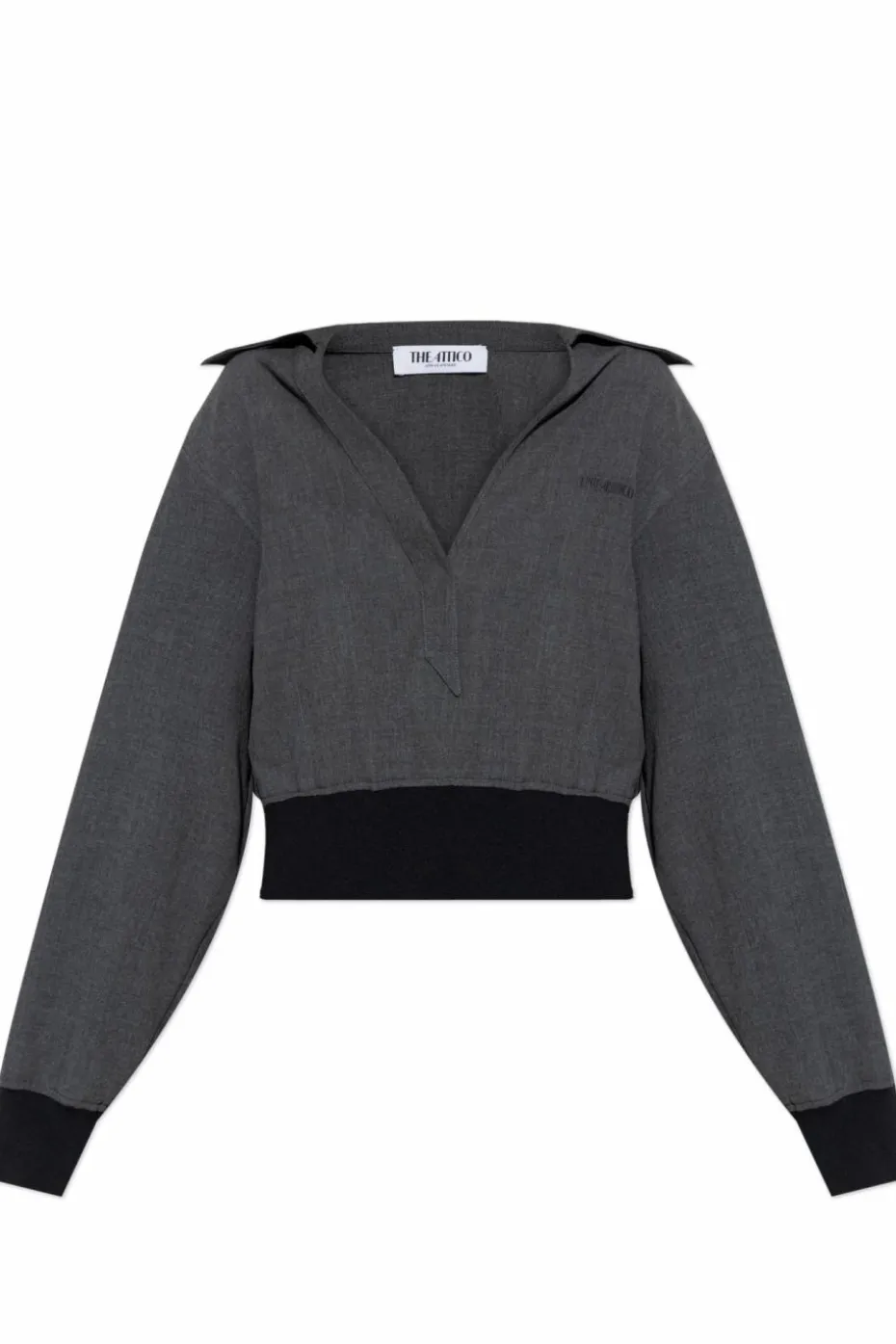 The Attico GREY Sweatshirt with collar