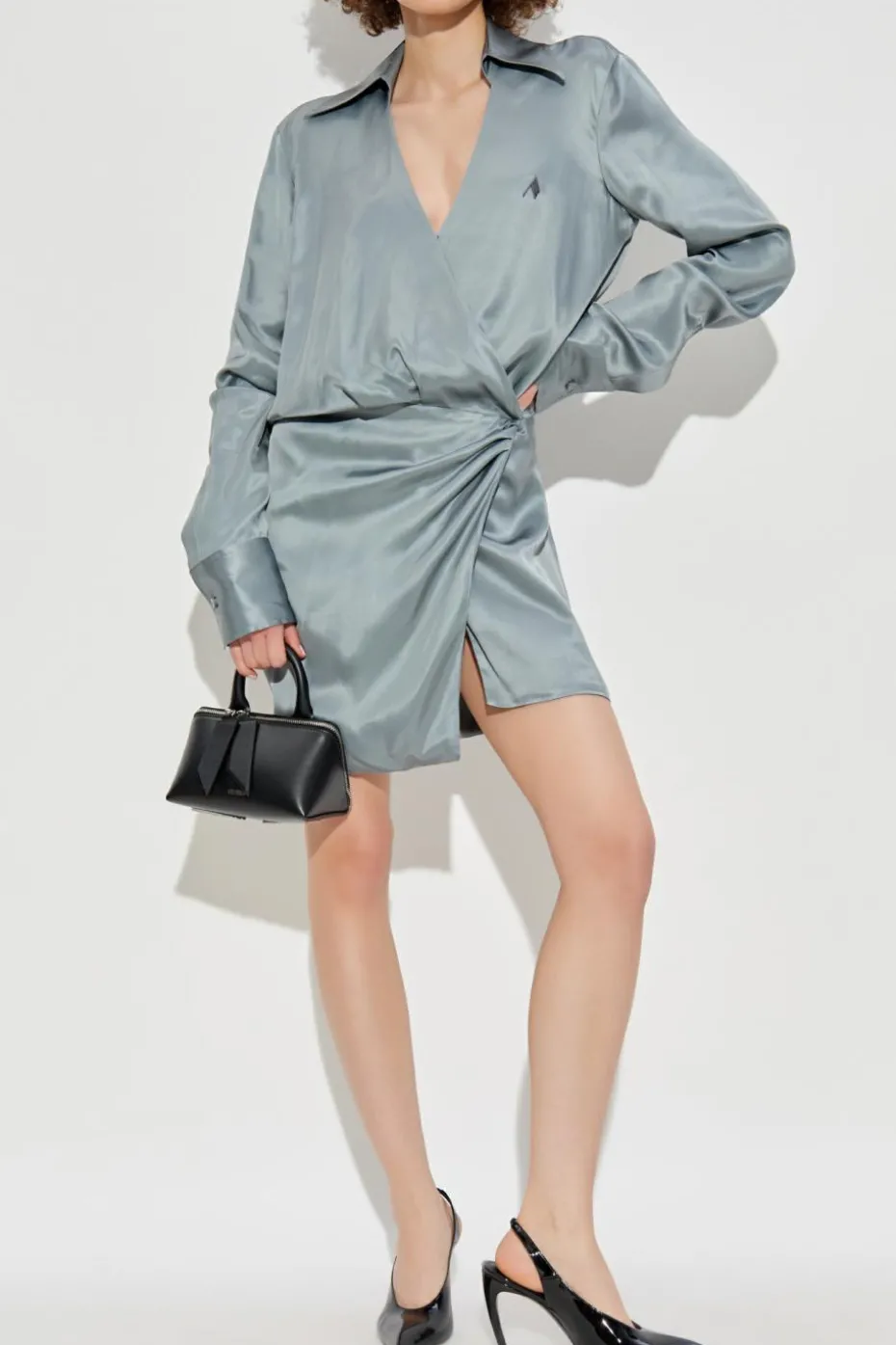 The Attico light blue Long sleeve dress