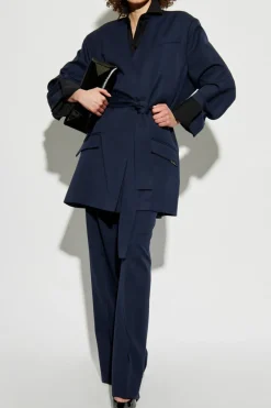 The Attico NAVY BLUE Tied blazer