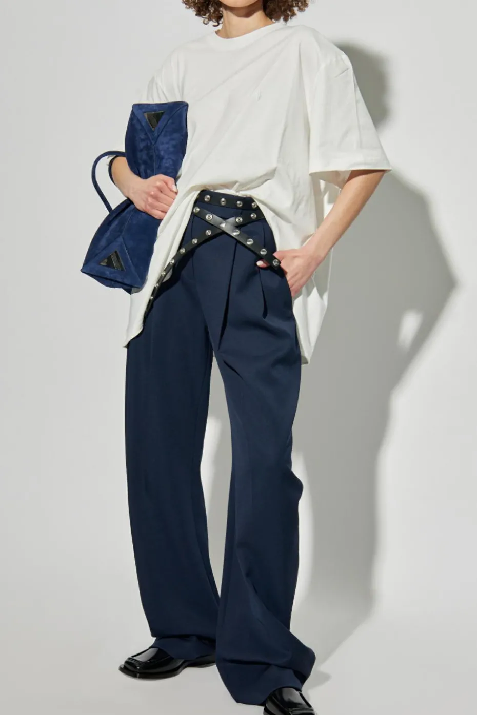 The Attico NAVY BLUE Wool pants