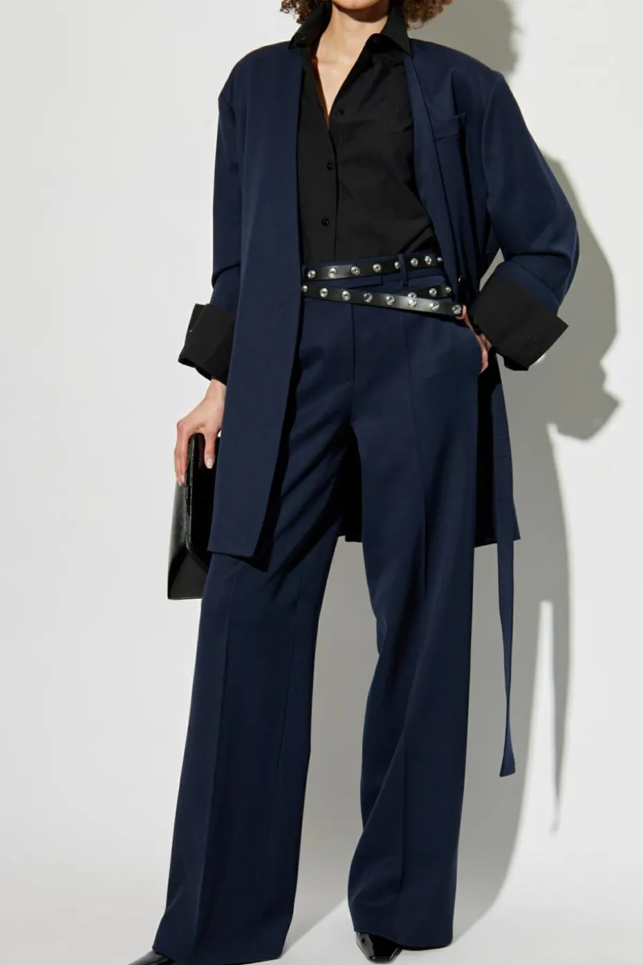 The Attico NAVY BLUE Wool Pants