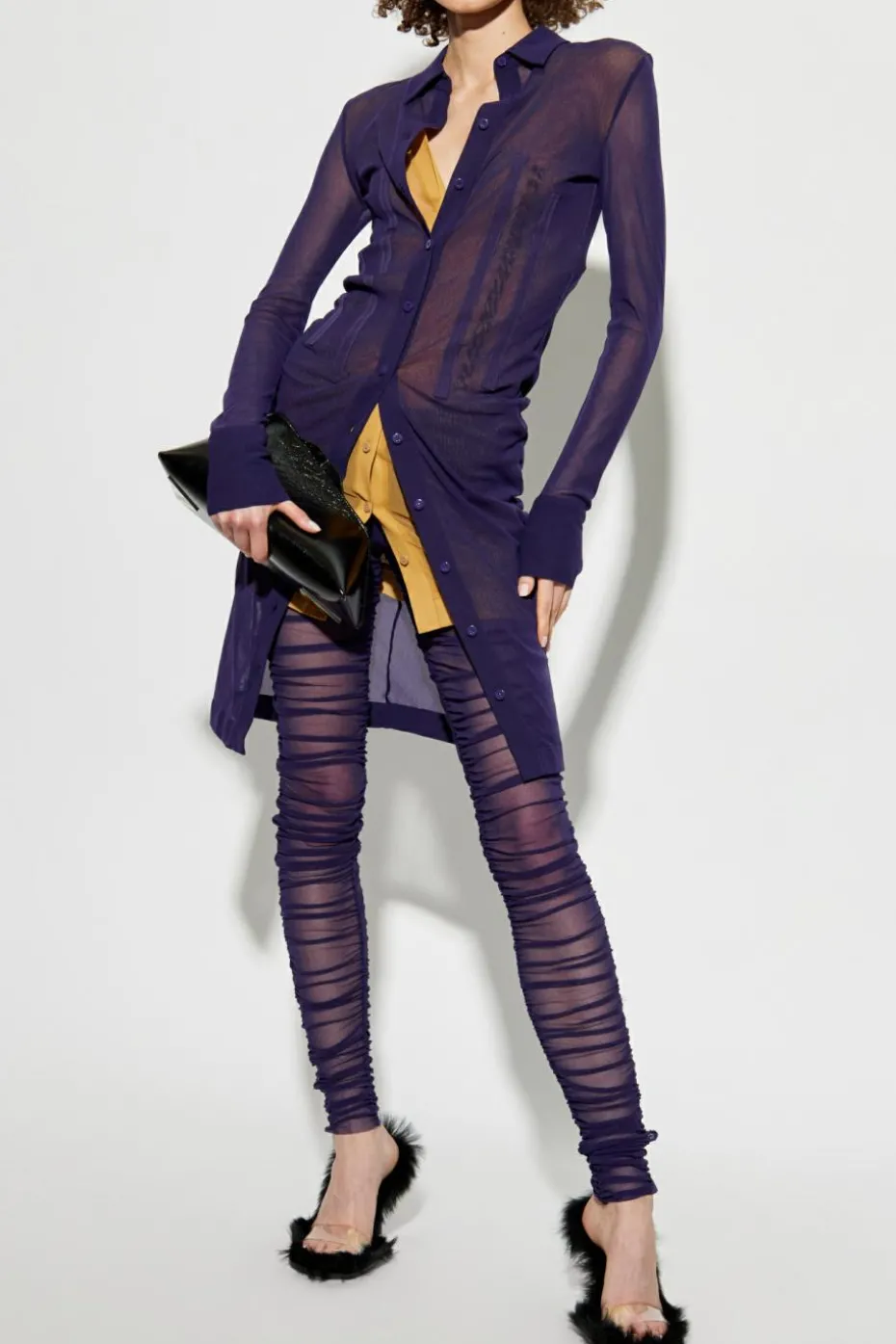 The Attico PURPLE Dress with collar