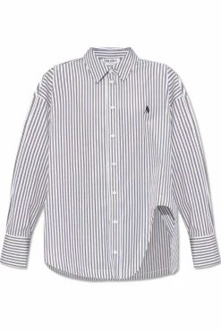 The Attico WHITE Shirt with a striped pattern