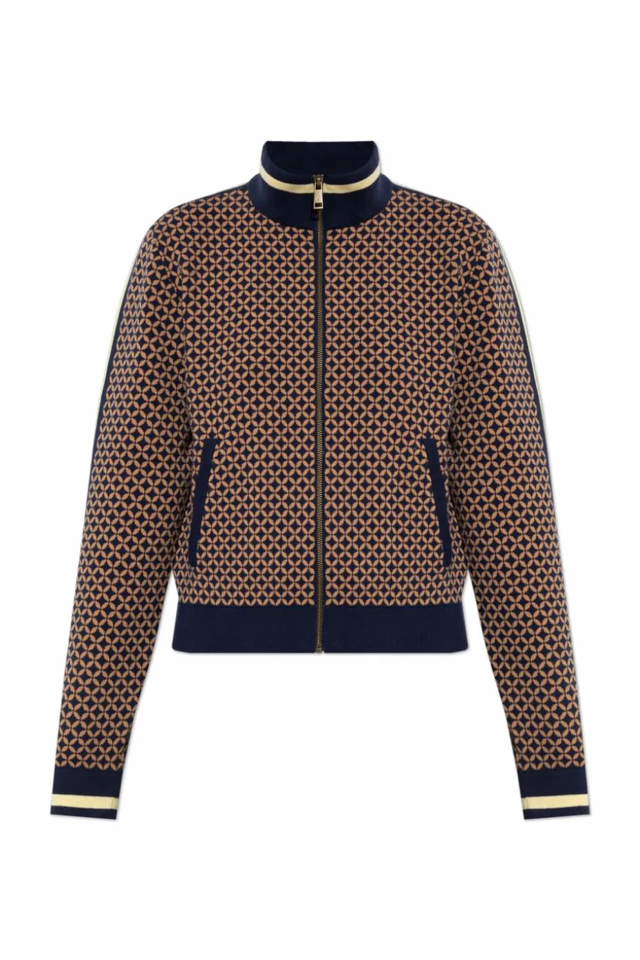 The Upside BROWN Sweatshirt with "Margot" pattern