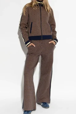The Upside BROWN Sweatshirt with "Margot" pattern
