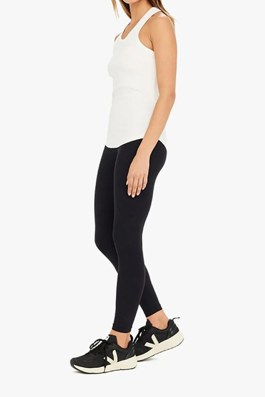 The Upside WHITE Ribbed top "Frankie"