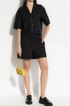 Theory BLACK High-waisted shorts