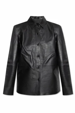 Theory BLACK Leather Jacket