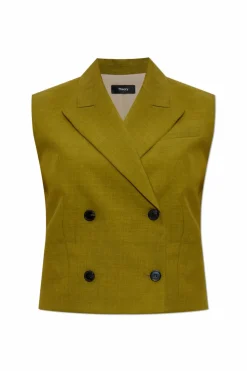 Theory GREEN Vest with pockets
