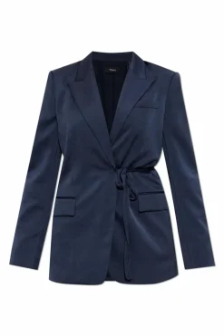 Theory NAVY BLUE Blazer with tie fastening