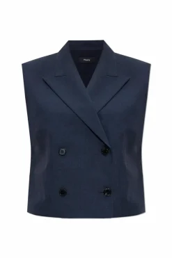 Theory NAVY BLUE Vest with pockets