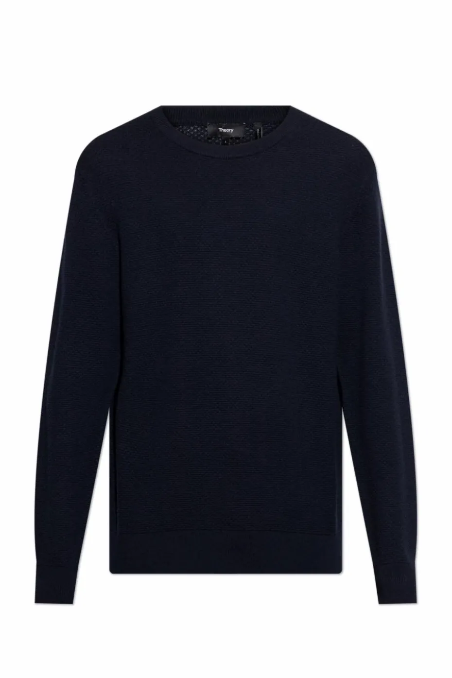 Theory NAVY BLUE Wool sweater with crew neck