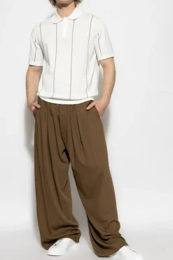 Theory WHITE Striped pattern polo
