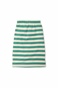 Tinycottons GREEN Striped pattern skirt