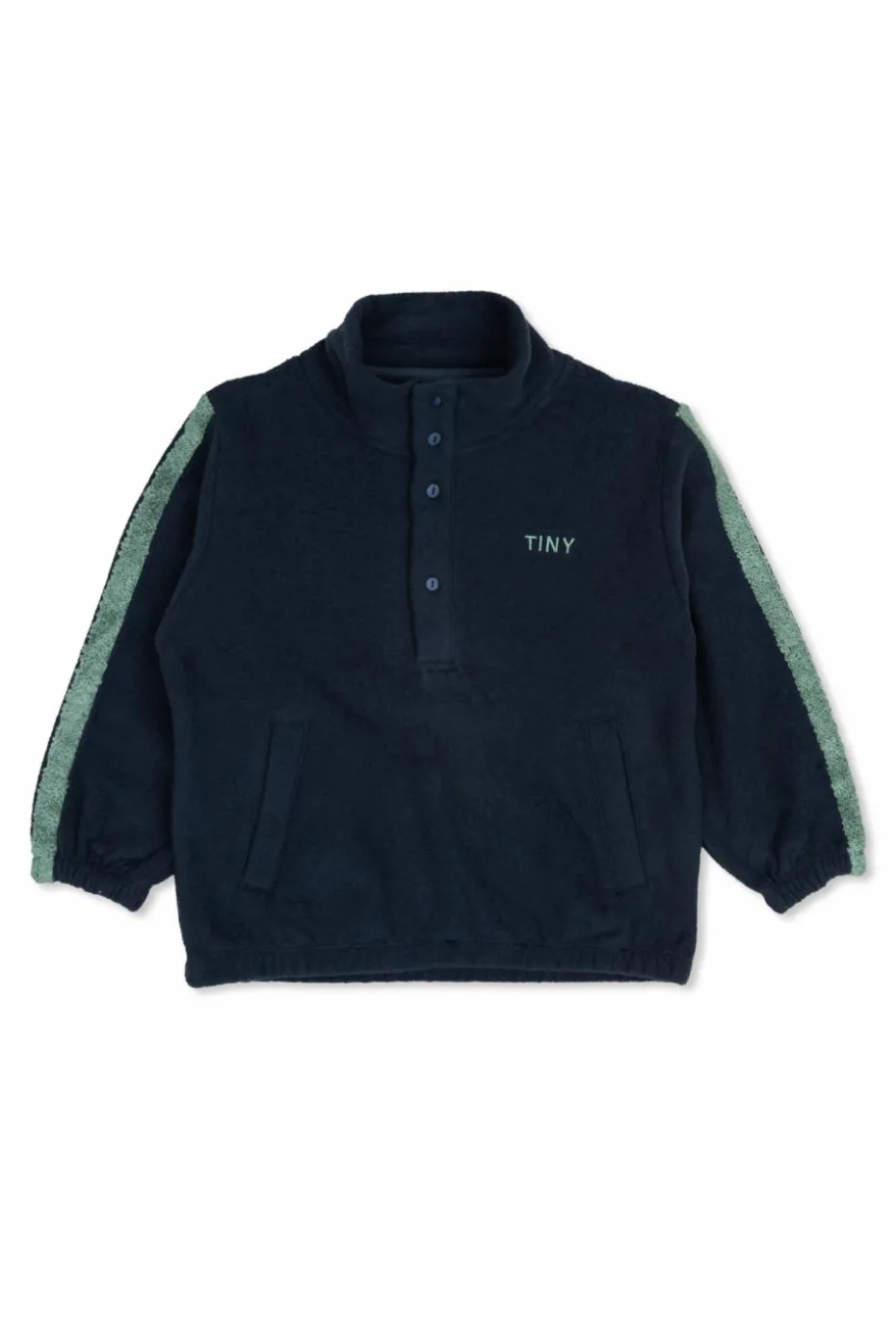 Tinycottons NAVY BLUE Sweatshirt with stand-up collar
