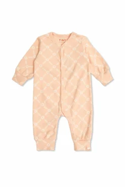 Tinycottons PINK Floral motif jumpsuit
