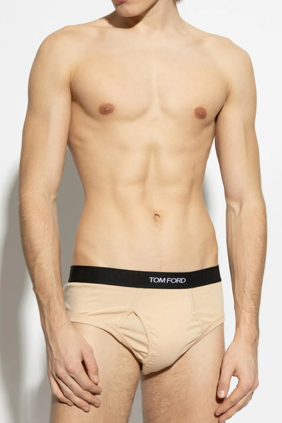 Tom Ford beige Cotton briefs with logo
