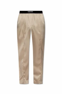 Tom Ford beige Silk pyjama bottom