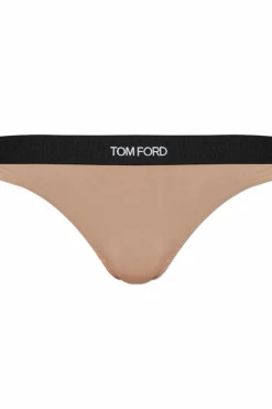 Tom Ford beige Thongs with logo