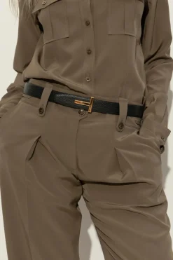 Tom Ford BLACK Leather belt with logo