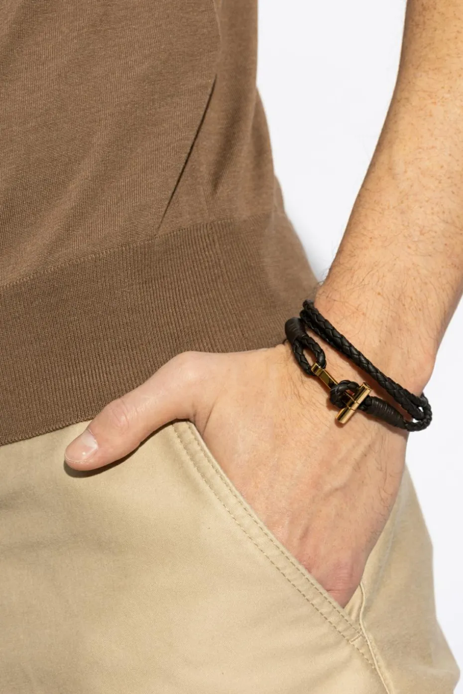 Tom Ford BLACK Leather bracelet