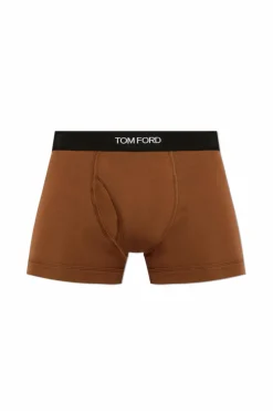 Tom Ford BROWN Boxer shorts with logo