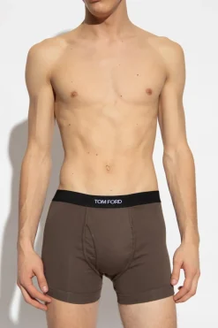 Tom Ford BROWN Boxers with logo