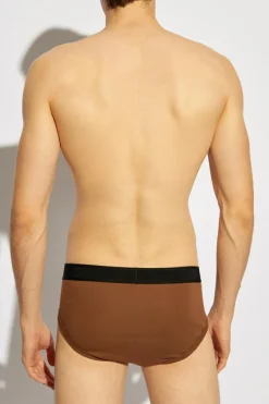 Tom Ford BROWN Briefs with logo