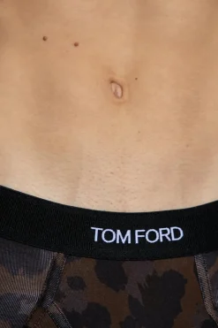 Tom Ford BROWN Briefs with animal motif