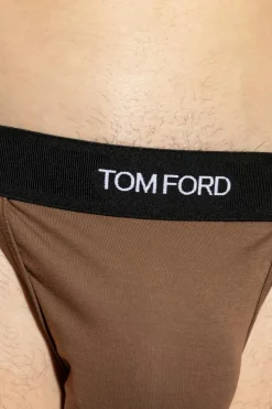 Tom Ford BROWN Jockstraps with logo