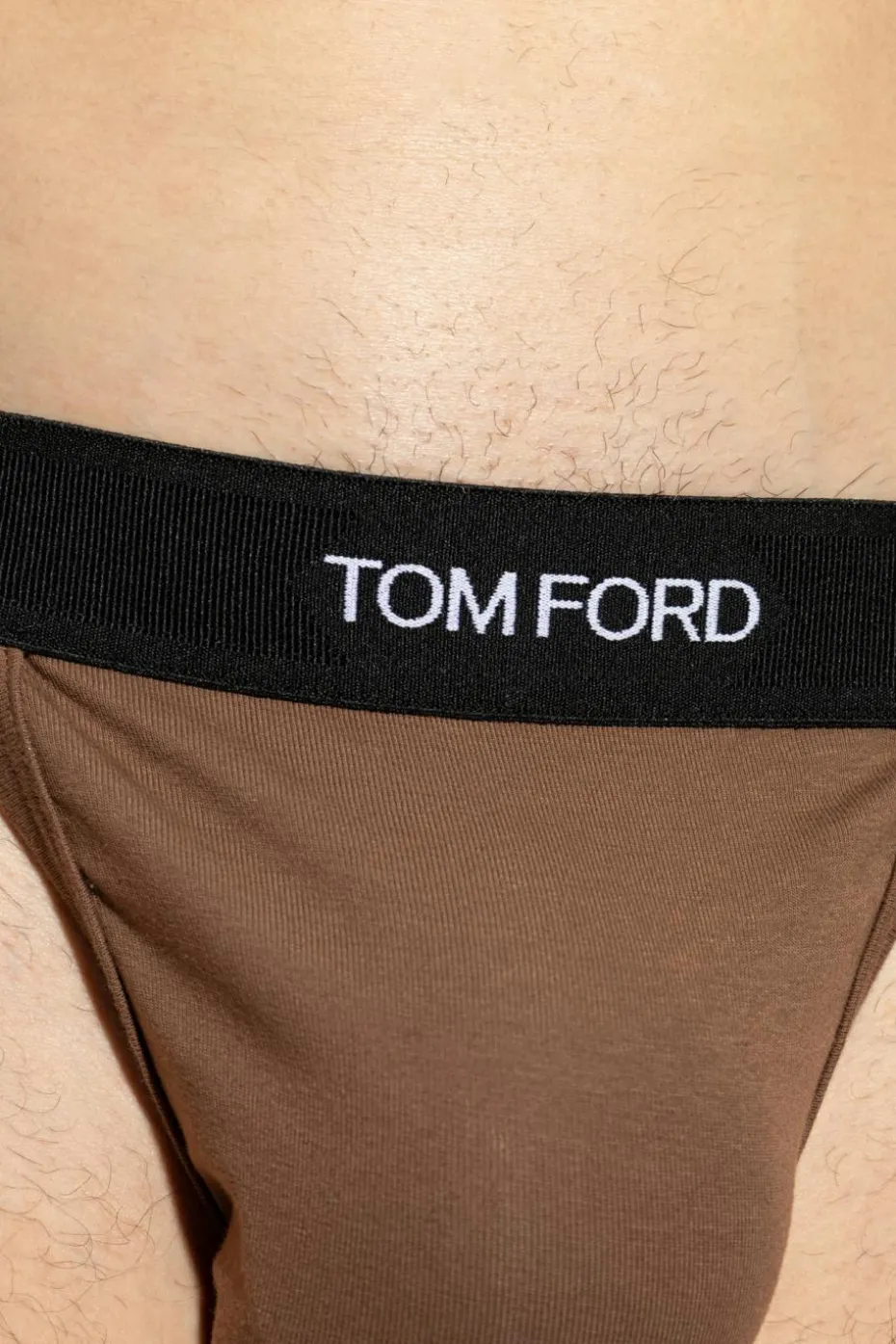 Tom Ford BROWN Jockstraps with logo