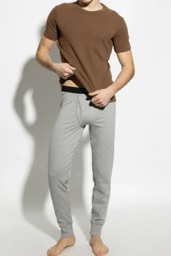 Tom Ford BROWN Underwear T-shirt with logo patch