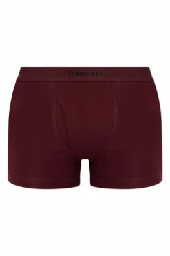 Tom Ford BURGUNDY Boxers with logo