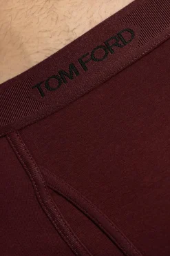 Tom Ford BURGUNDY Boxers with logo