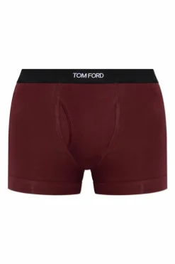 Tom Ford BURGUNDY Boxers with logo